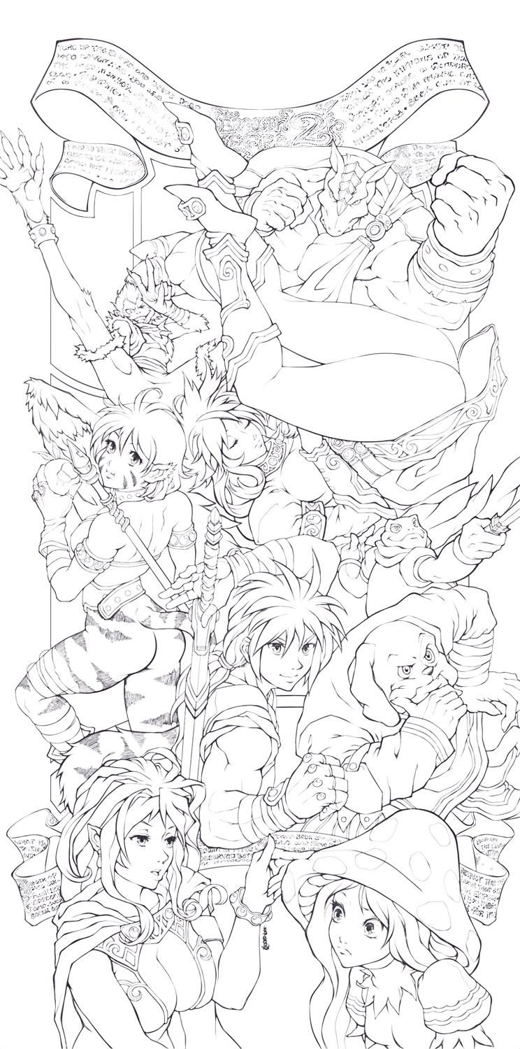 Line Art - Breath of Fire II: Party