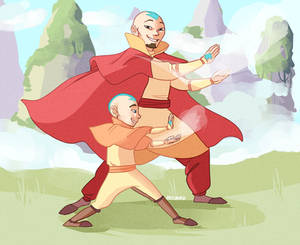 Aang and Tenzin