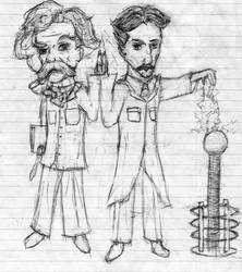 Tesla and Twain Sketch