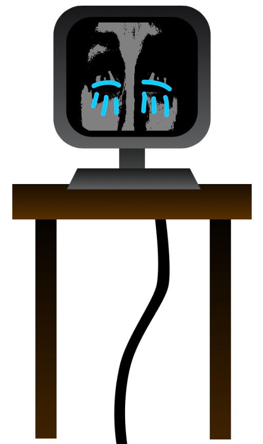 Horror Mr Fun Computer crying by AussieLilyReturns on DeviantArt