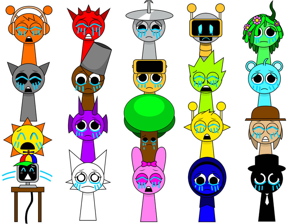 All Sprunki Characters Crying Together by AussieLilyReturns on DeviantArt