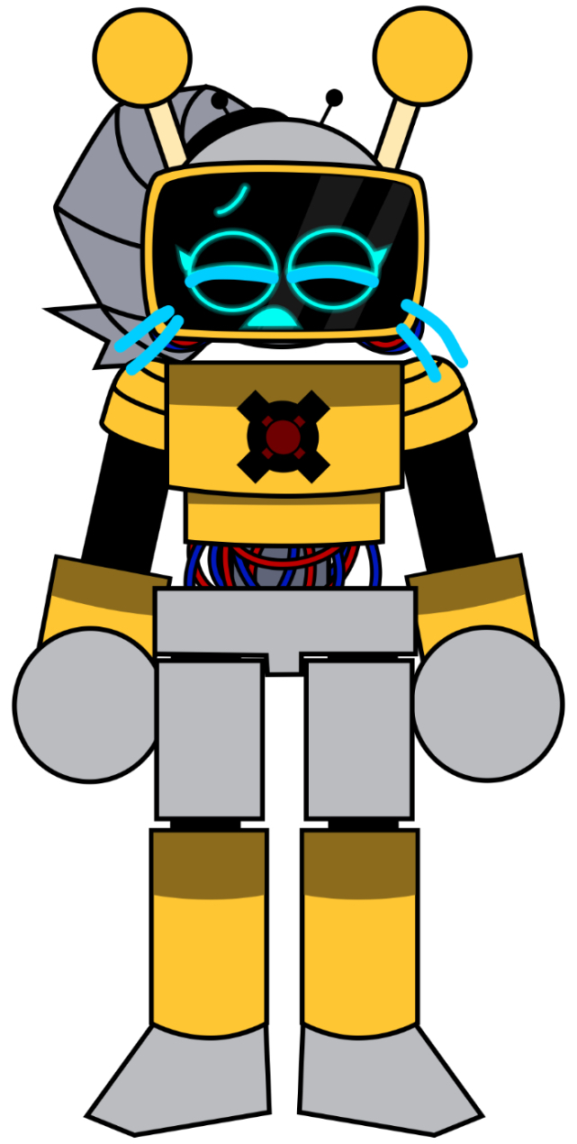 Grownup Fun Bot cries by AussieLilyReturns on DeviantArt