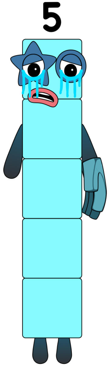 123 Numbers Crying Five (Numberblocks) crying by AussieLilyReturns on DeviantArt