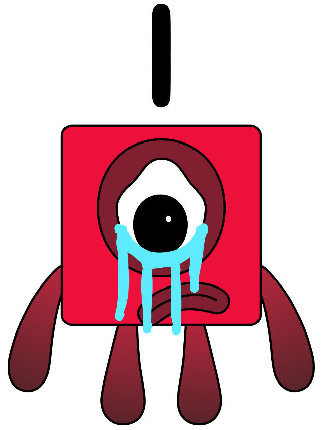 One (Numberblocks) crying by AussieLilyReturns on DeviantArt