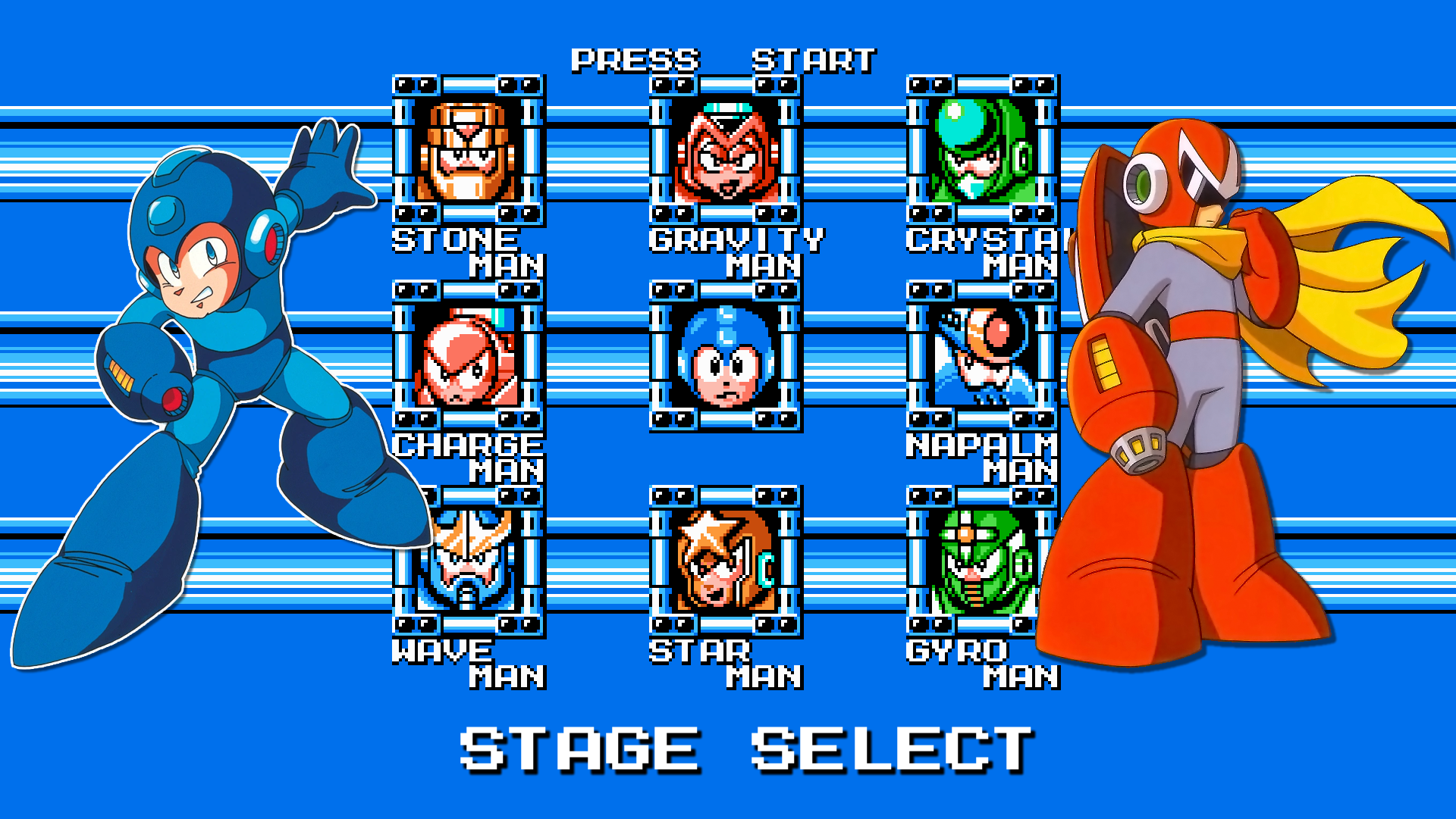 Mega Man 5 - Stage Select 1 by npcretro on DeviantArt