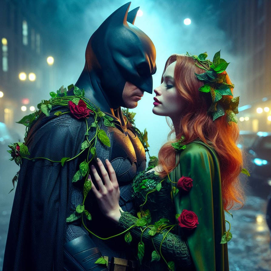 Cute Moment Between Batman And Poison Ivy By Gardenia76 On DeviantArt cute-moment-between-batman-and-poison-ivy-by-gardenia76-on-deviantart