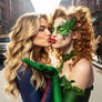 Supergirl and Poison Ivy kiss on the street 