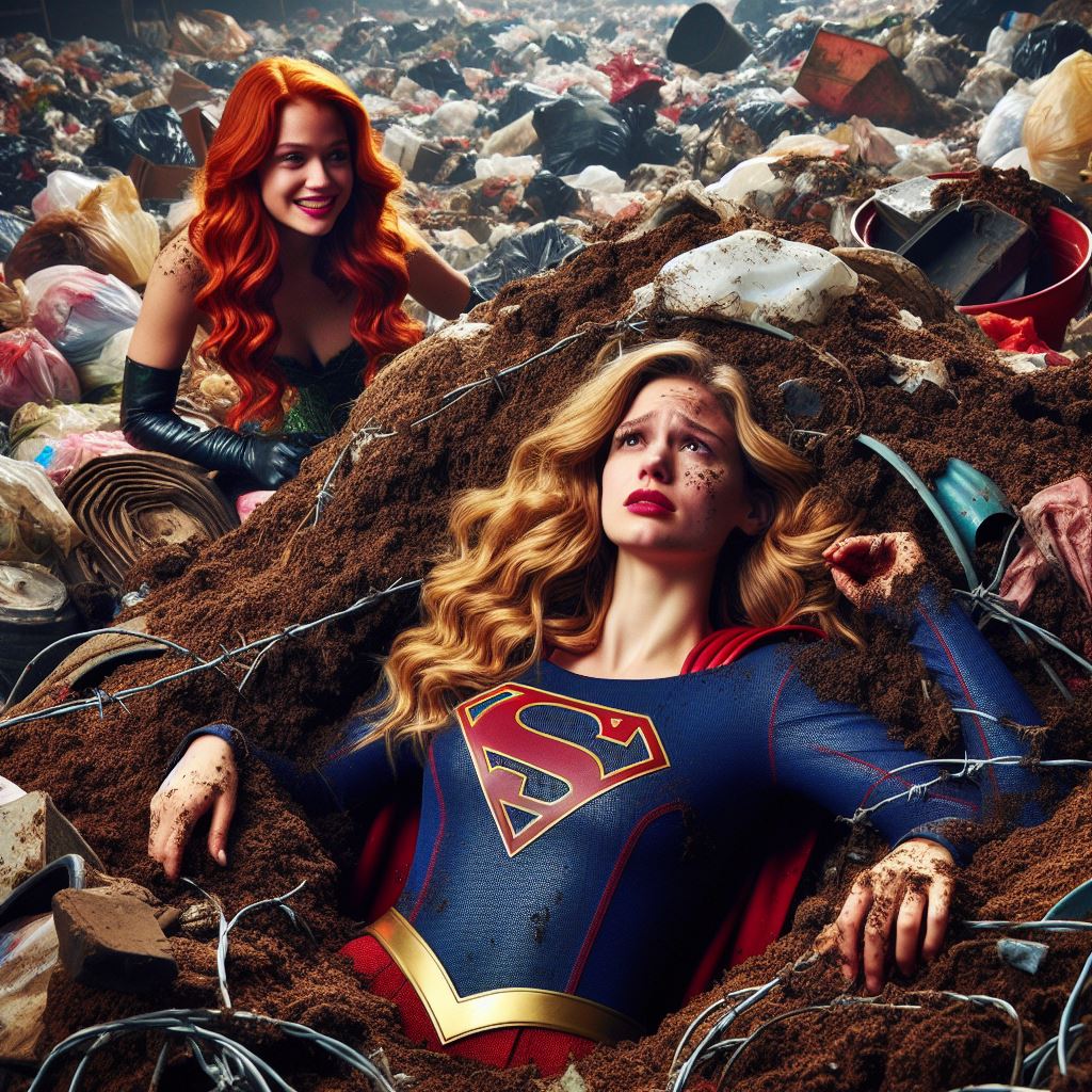 Peril Defeated Supergirl defeated at the dump by Poison Ivy by Gardenia76 on DeviantArt
