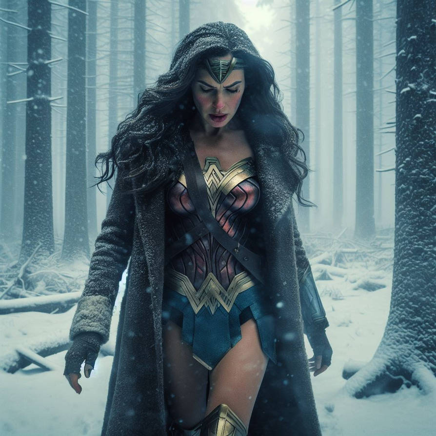 Wonder Snowfall Wonderwoman's cold in the snow by Gardenia76 on DeviantArt