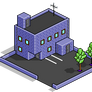 Isometic Pixel Art Building