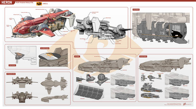 Apotheosis Universe - A.N.E.G. - Heavy VTOL Heron