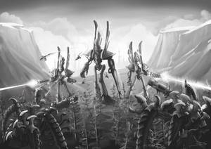 Wh40K: Eldar Titans Vs Nid Biotitans
