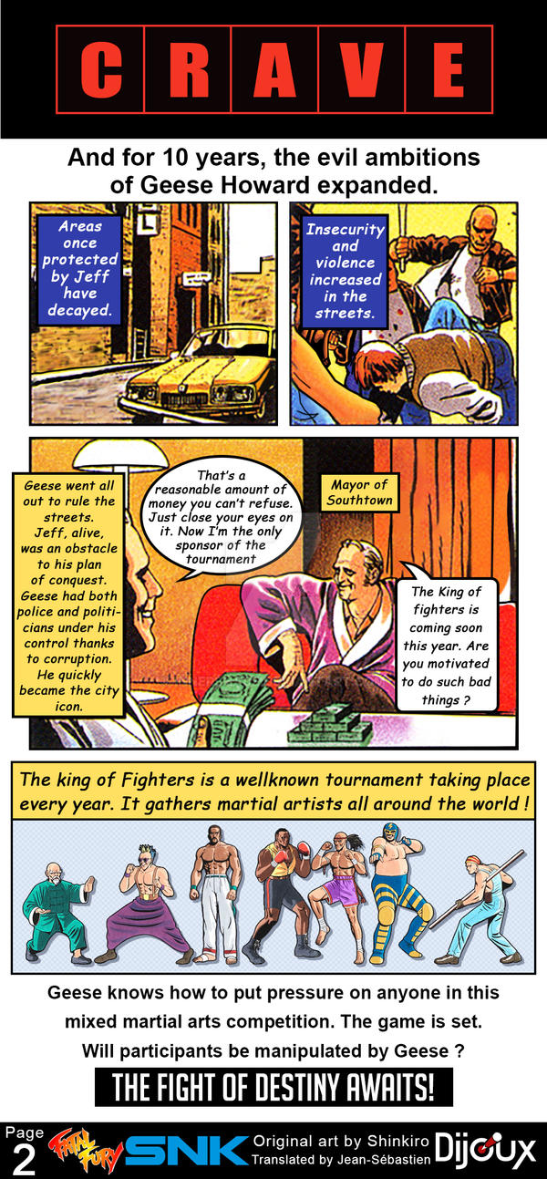 Fatal Fury 1 prologue comic translation Page 5 by Innershade on