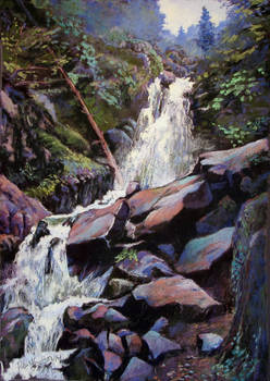 Waterfall (cascade) soft pastel
