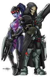 Overwatch - Widowmaker and Reaper Pin-Up