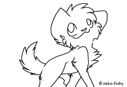 :MSpaint friendly: Cat lineart