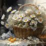 Flowers 558 - Basket of Daisies