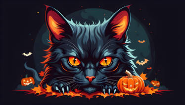 Autumn 36 - Black Halloween Cat