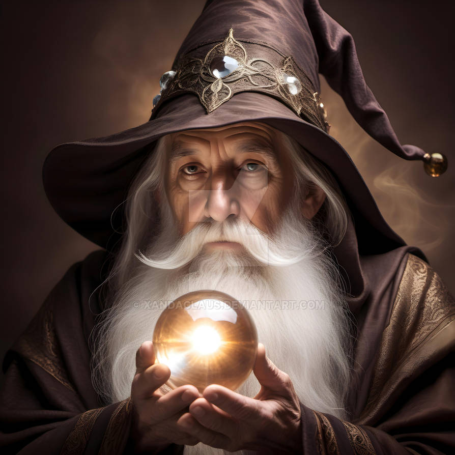 Wizard Magic Crystal Wizard With Crystal Ball - 20231231 by Xandaclaus on DeviantArt