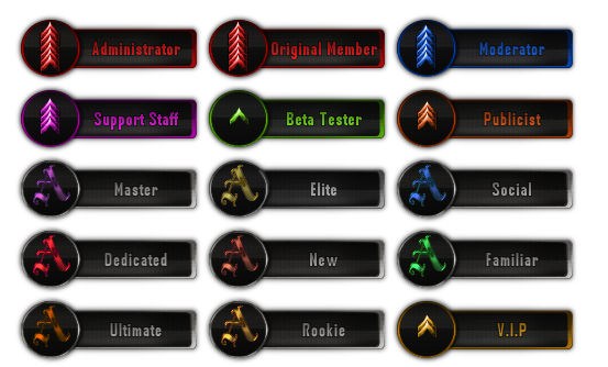 Game Ranks Style Dark Gamer Ranks by DianaGyms on DeviantArt