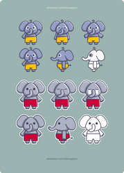 Simple elephant mascot