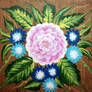 Floral One stroke painting on Wood.