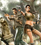 Lara Croft and Nathan Drake by RaffaeleMarinetti