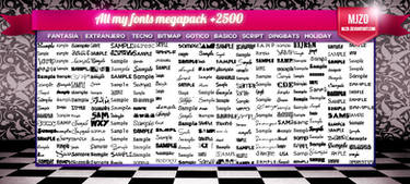 All my fonts megapack +2500