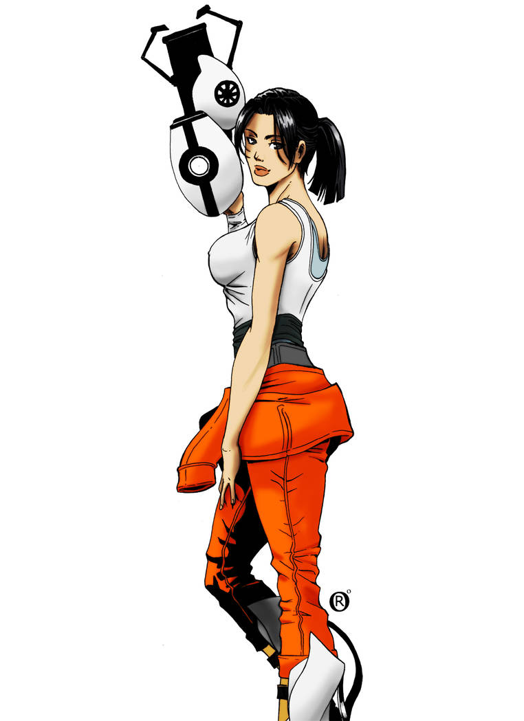 Commission-Collab: Chell Portal 2 by Twero on DeviantArt