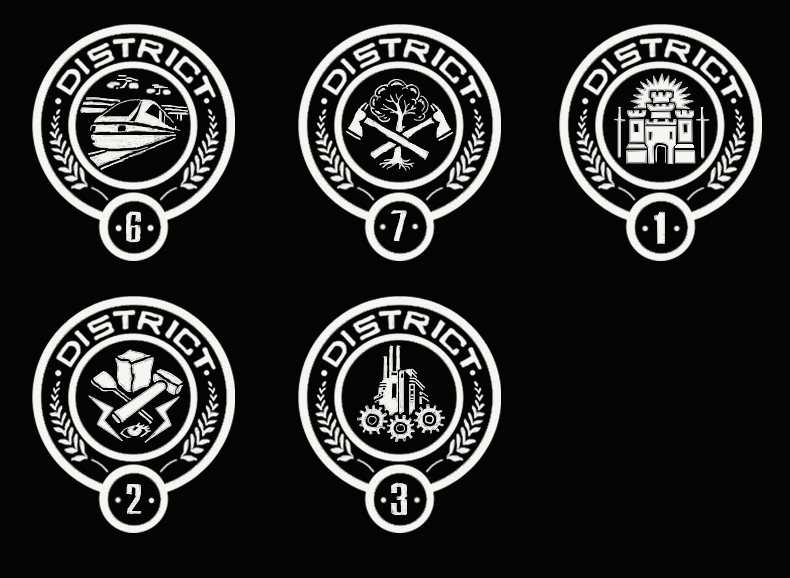 District Logos 1, 2, 3, 6, 7 by kemurai6
