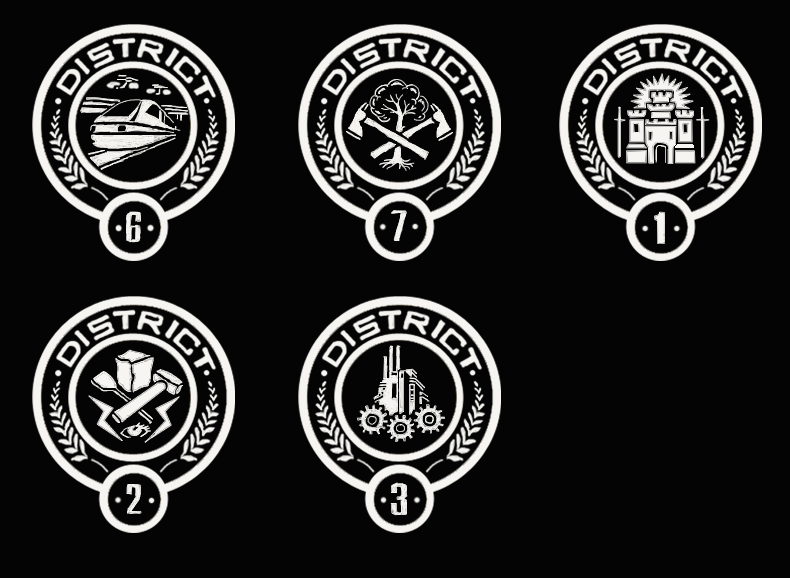 District Logos 1, 2, 3, 6, 7