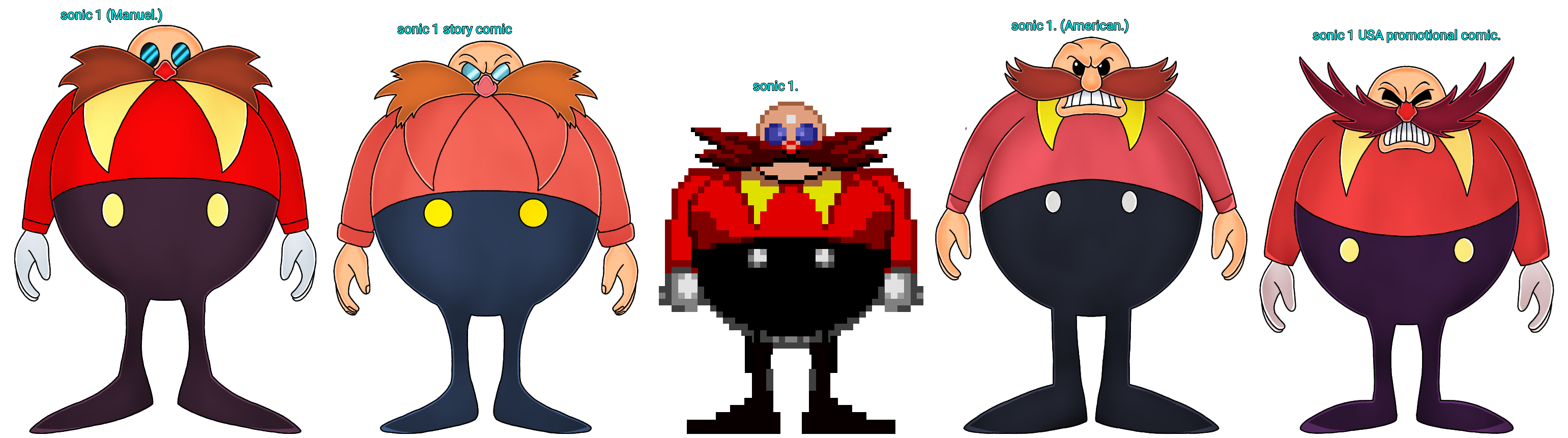 Dr eggman design evolution 1. by iron-dude on DeviantArt