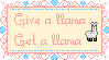 Give a Llama Get a Llama Pixel Stamp