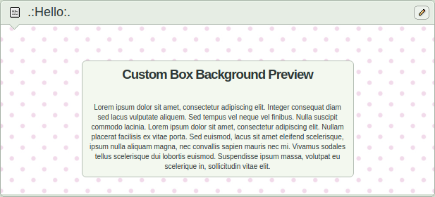 Custom Box Background Light Pink Polka Dots