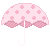 FREE Umbrella Avatar - Pink Polka Dot and Striped