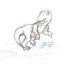 Sketch: Chibi Allosaurus