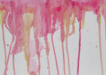 Unrestricted watercolor drips-pink by DivsM-stock