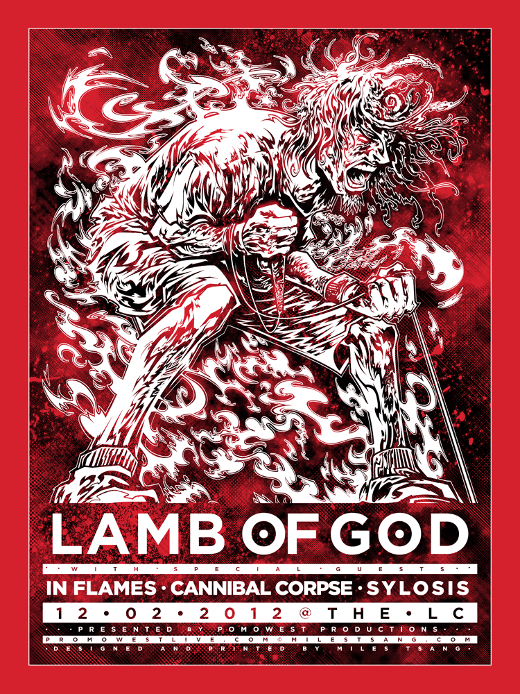 Screenprint: Lamb Of God @ The LC