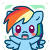 FREE Snuggly Icon : Rainbow Dash