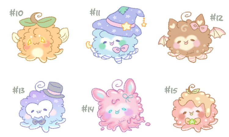 [CLOSED] Octopuffs #10 - 15 (Set Price)