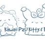 P2U Fluffy Kitty and Bunny Lineart