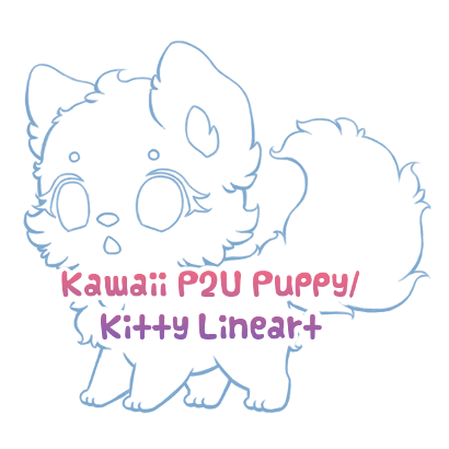 P2U Puppy/Kitty Lineart