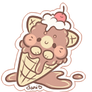 F2U Kitty Ice Cream Sticker