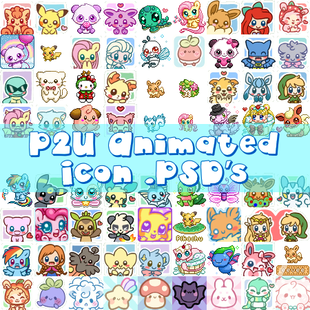 HUGE Pack! - 50+ P2U Animated Icon Bases by Sarilain on DeviantArt
