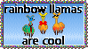 rainbow llamas = cool