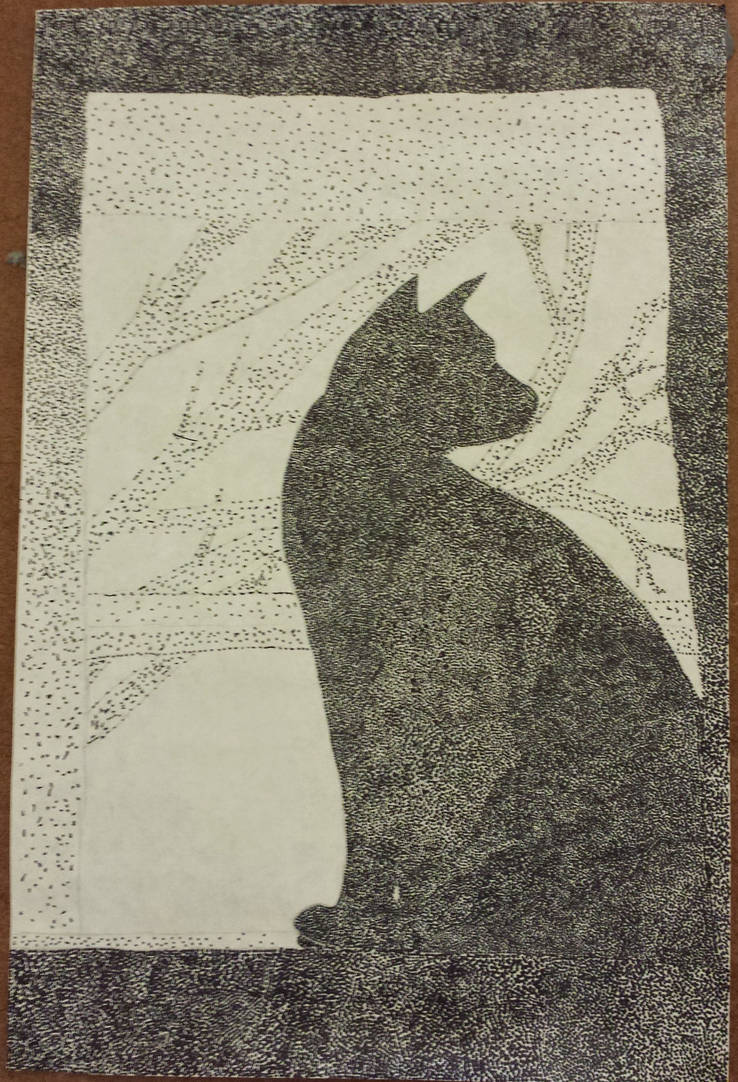 Cat Silhouette Stippling Project by deleonardo on DeviantArt
