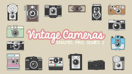 Vintage Camera Enamel Pin Series on Kickstarter