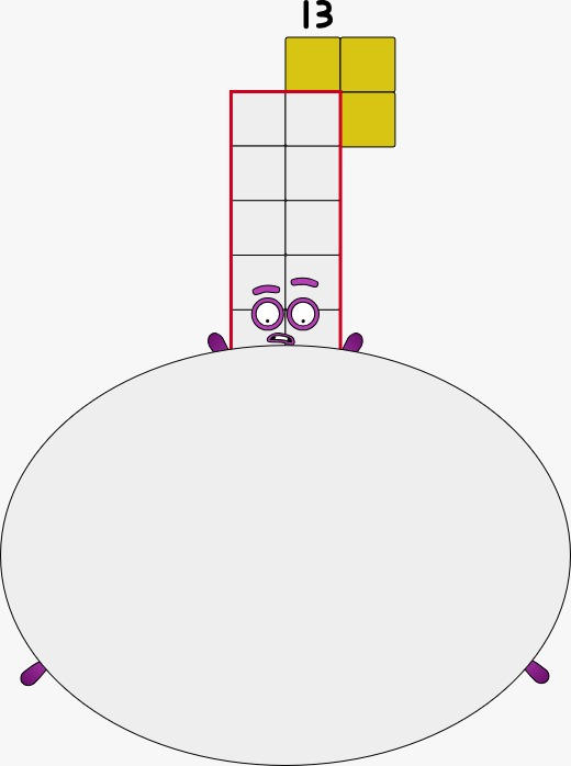 Numberblocks 13 Inflated by urduboy on DeviantArt