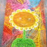 Sunflower ''Batik on paper''