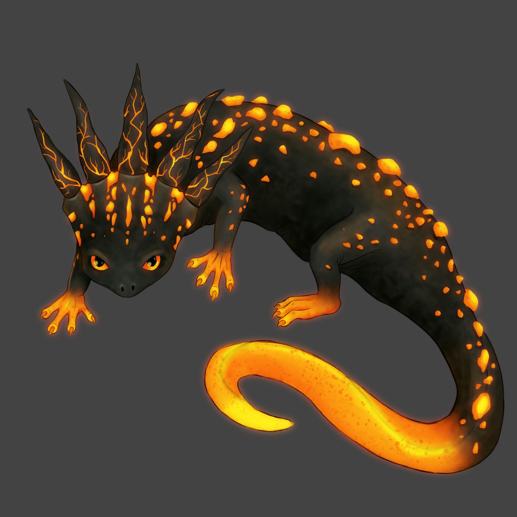 Lava Lizard By EmerineIllustration On DeviantArt lava-lizard-by-emerineillustration-on-deviantart